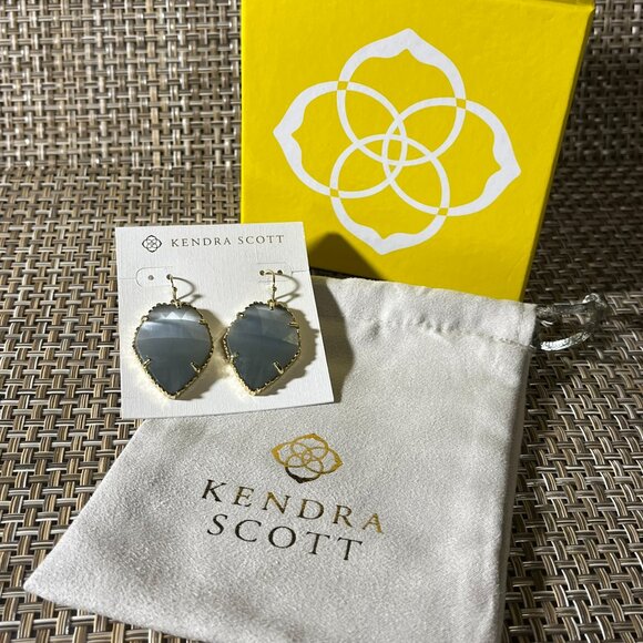 KENDRA SCOTT Retired Corley Drop Earrings in Slate - Picture 6 of 7